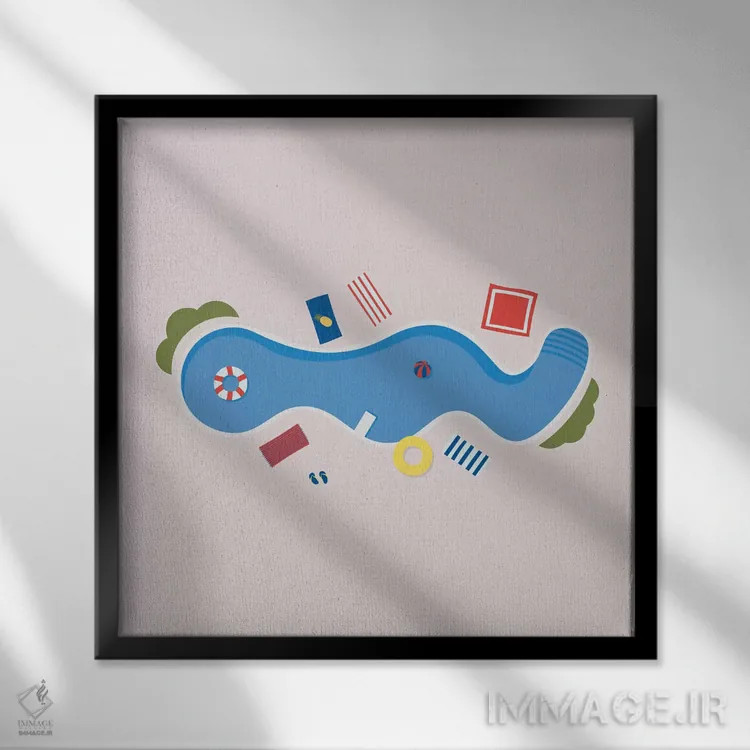 تابلو فصل استخر اثر آلیسا گالیتسینا - نمای قابدار مشکی