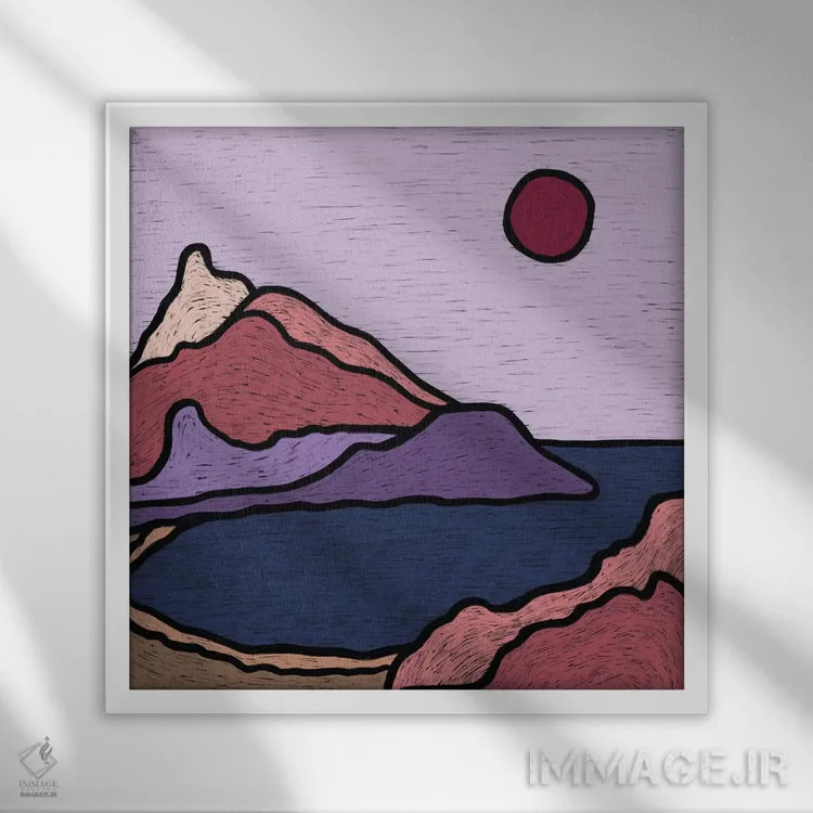 تابلو نمای دریا اثر آلیسا گالیتسینا - نمای قابدار سفید