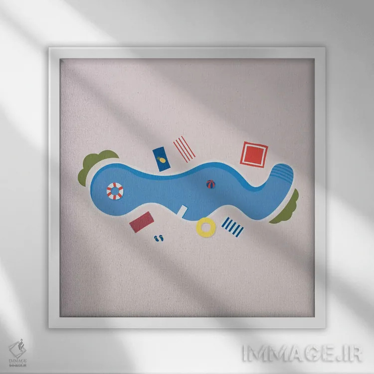 تابلو فصل استخر اثر آلیسا گالیتسینا - نمای قابدار سفید