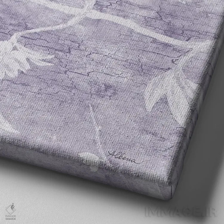 تابلو پیچکها روی اسطوخودوس اثر آلبنا خریستوا - نمای نزدیک بافت بوم