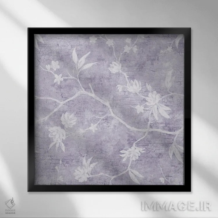 تابلو پیچکها روی اسطوخودوس اثر آلبنا خریستوا - نمای قابدار مشکی