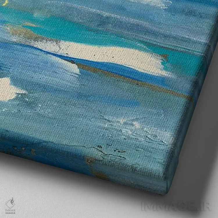 تابلو نور بادبان اقیانوس اثر آلبنا خریستوا - نمای نزدیک بافت بوم