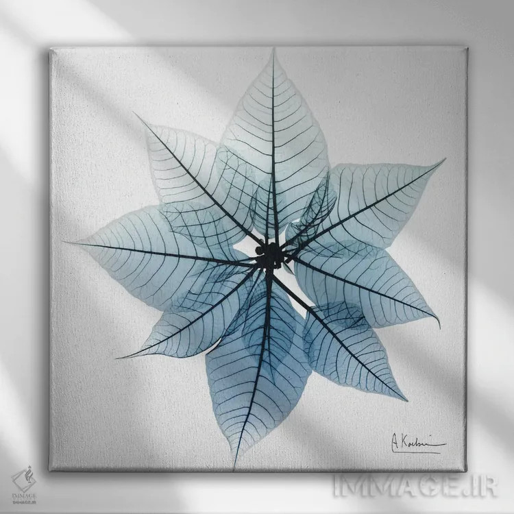 تابلو بنفشه کریسمسی یخزده ۱ اثر آلبرت کوئتسیِر - نمای روبهرو روی دیوار