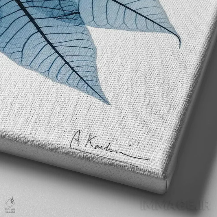 تابلو بنفشه کریسمسی یخزده ۱ اثر آلبرت کوئتسیِر - نمای نزدیک بافت بوم