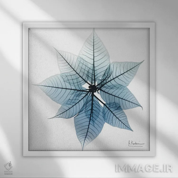 تابلو بنفشه کریسمسی یخزده ۱ اثر آلبرت کوئتسیِر - نمای قابدار سفید