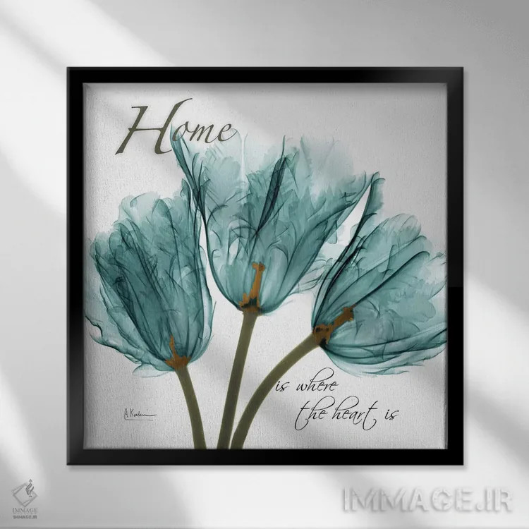 تابلو خانهٔ لالهها اثر آلبرت کوئتسیِر - نمای قابدار مشکی