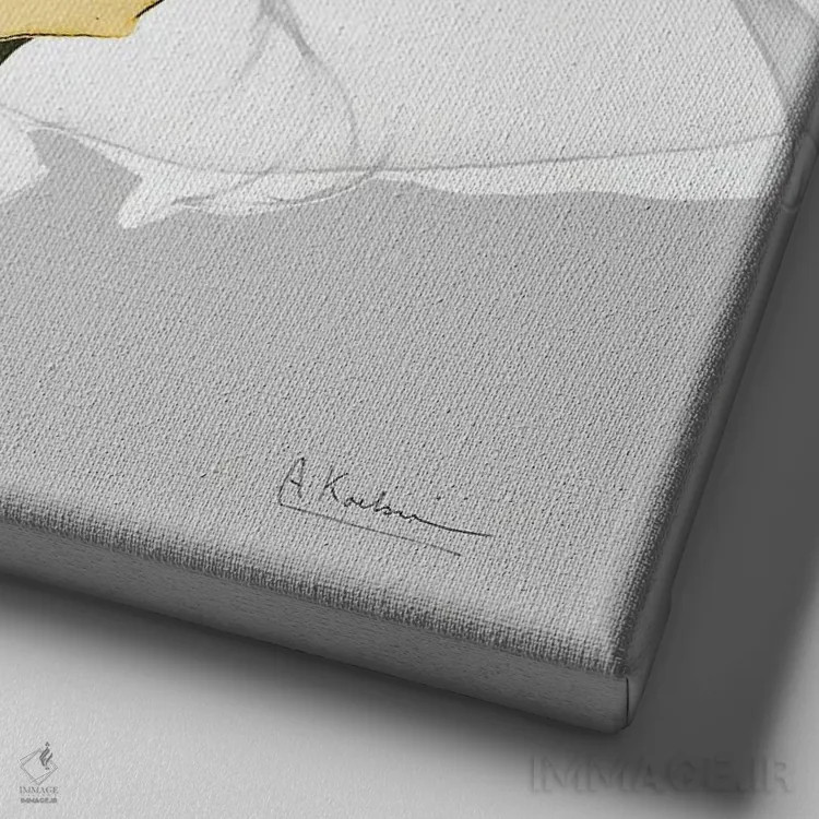 تابلو رز طلایی V اثر آلبرت کوئتسیِر - نمای نزدیک بافت بوم