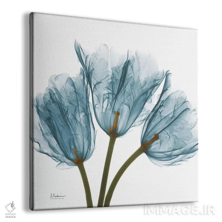 تابلو لالههای آبی اثر آلبرت کوئتسیِر - نمای پرسپکتیو محصول