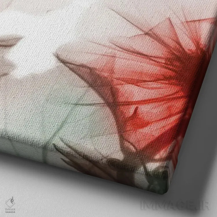 تابلو داوودی پونسیانا اثر آلبرت کوئتسیِر - نمای نزدیک بافت بوم