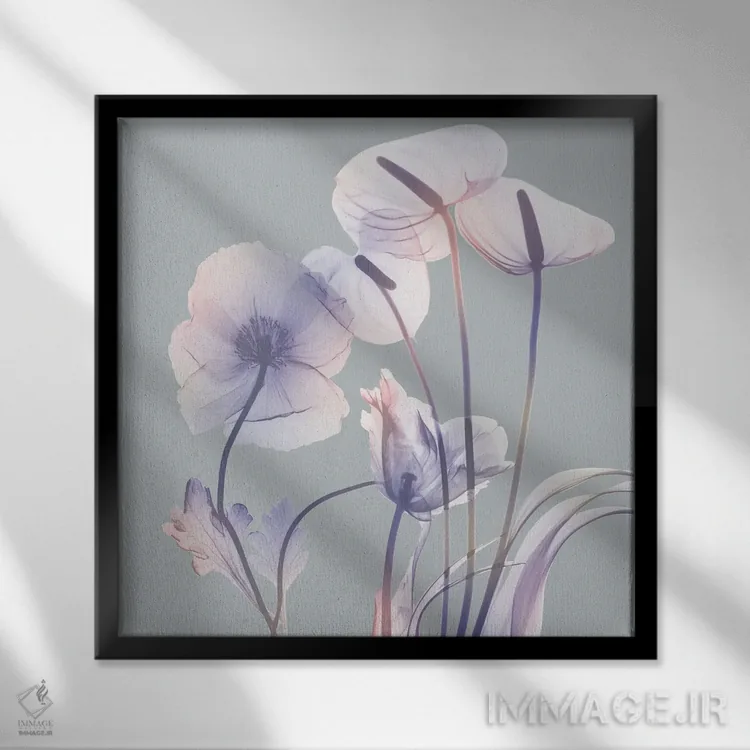 تابلو گیاهان کاملاً ترکیبشده II اثر آلبرت کوئتسیِر - نمای قابدار مشکی