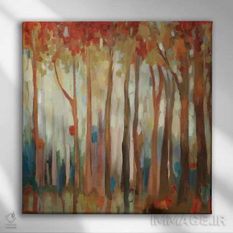 تابلو جنگل مرمری II اثر آلیسون پیرس - نمای روبهرو روی دیوار