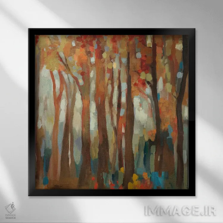 تابلو جنگل مرمری III اثر آلیسون پیرس - نمای قابدار مشکی
