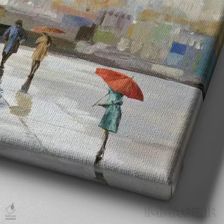 تابلو پاریس (فرانسه) اثر آلیسون پیرس - نمای نزدیک بافت بوم