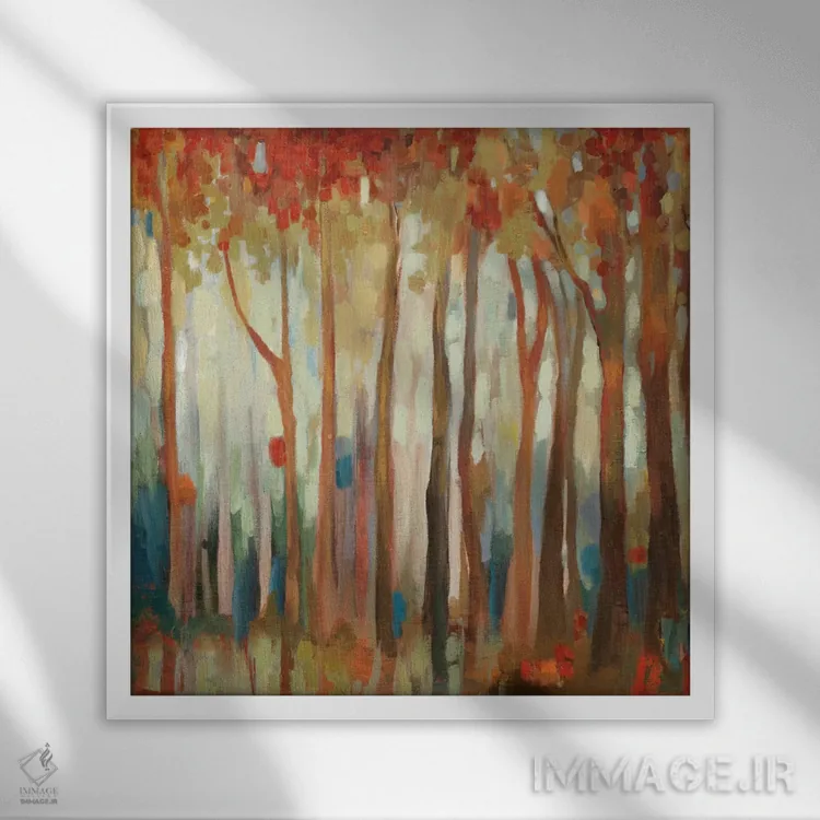 تابلو جنگل مرمری II اثر آلیسون پیرس - نمای قابدار سفید