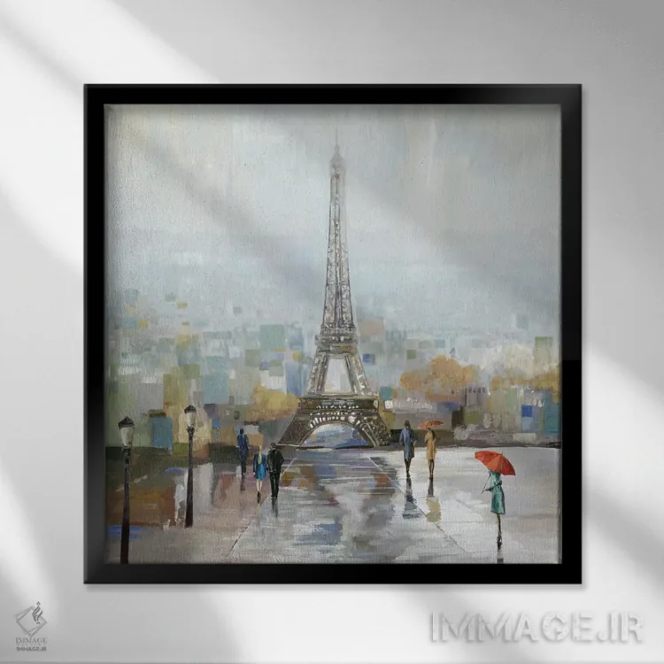 تابلو پاریس (فرانسه) اثر آلیسون پیرس - نمای قابدار مشکی