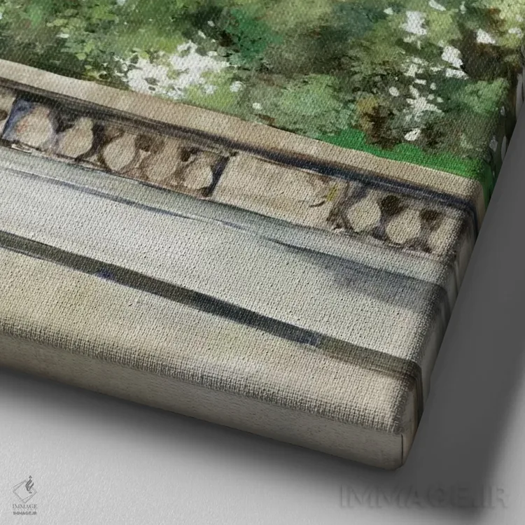 تابلو پیادهروی در پاریس (فرانسه) اثر آلیسون پیرس - نمای نزدیک بافت بوم