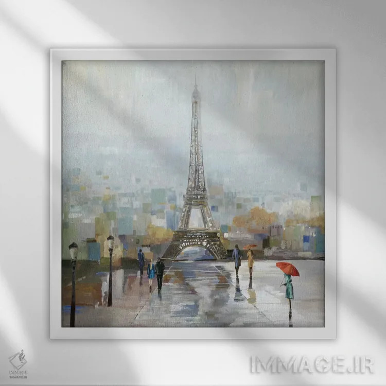 تابلو پاریس (فرانسه) اثر آلیسون پیرس - نمای قابدار سفید