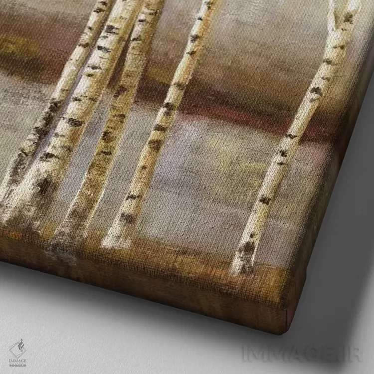 تابلو تاب خوردن با هم اثر آلیسون پیرس - نمای نزدیک بافت بوم