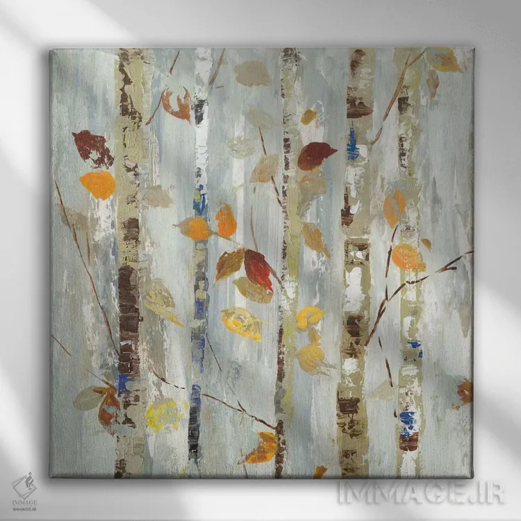 تابلو گلبرگهای پاییزی اثر آلیسون پیرس - نمای روبهرو روی دیوار