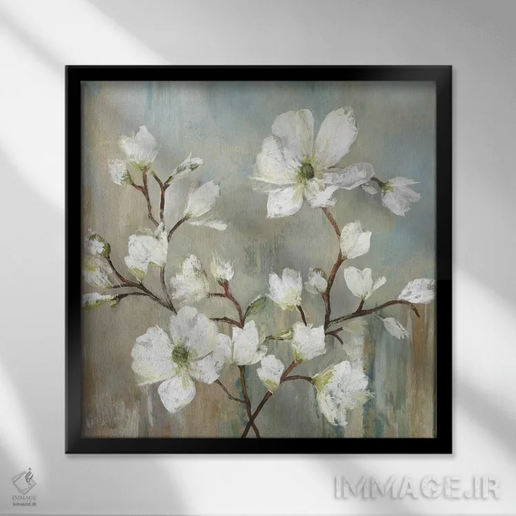 تابلو درخت مگنولیا سویتبی II اثر آلیسون پیرس - نمای قابدار مشکی