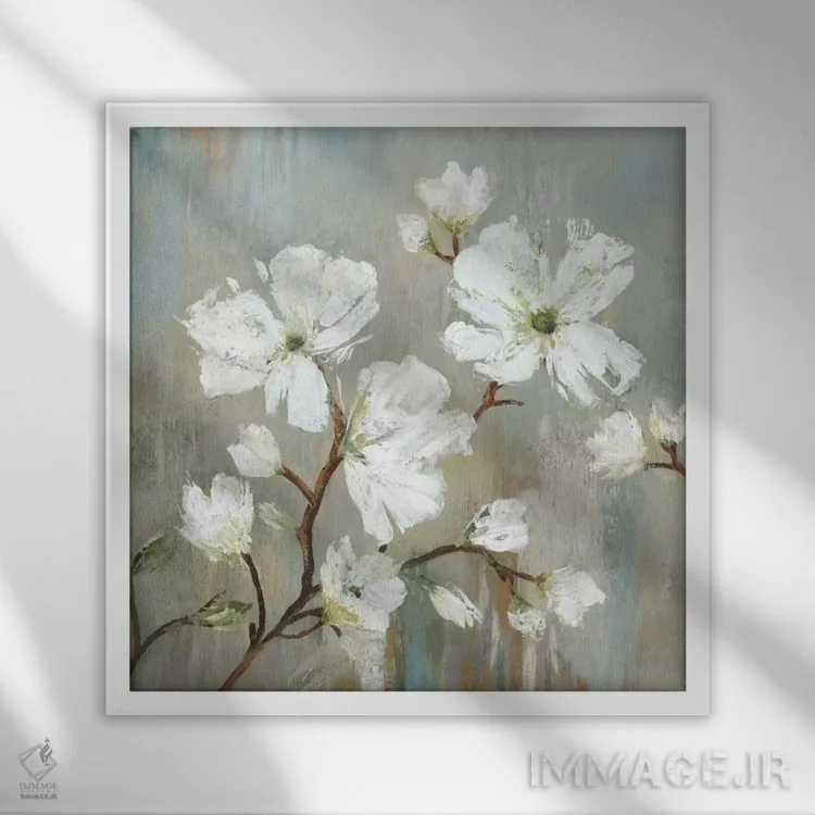 تابلو درخت مگنولیا سویتبی I اثر آلیسون پیرس - نمای قابدار سفید