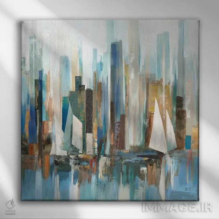 تابلو رجاتا I (مسابقه قایقرانی) اثر آلیسون پیرس - نمای روبهرو روی دیوار