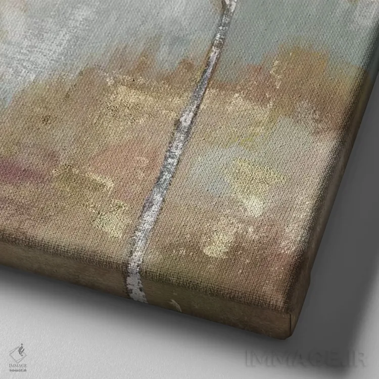 تابلو توس ظریف II اثر آلیسون پیرس - نمای نزدیک بافت بوم