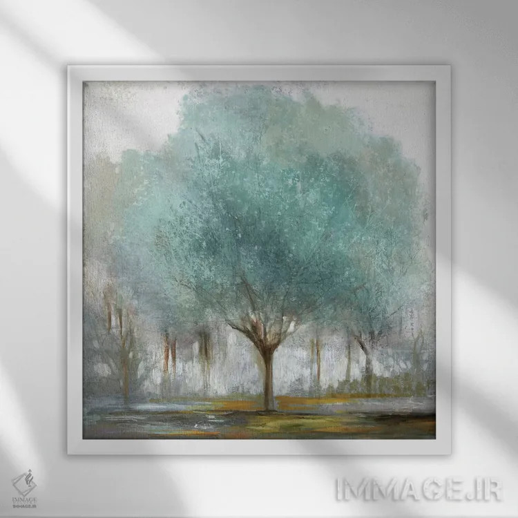 تابلو کنار درختان II اثر آلیسون پیرس - نمای قابدار سفید
