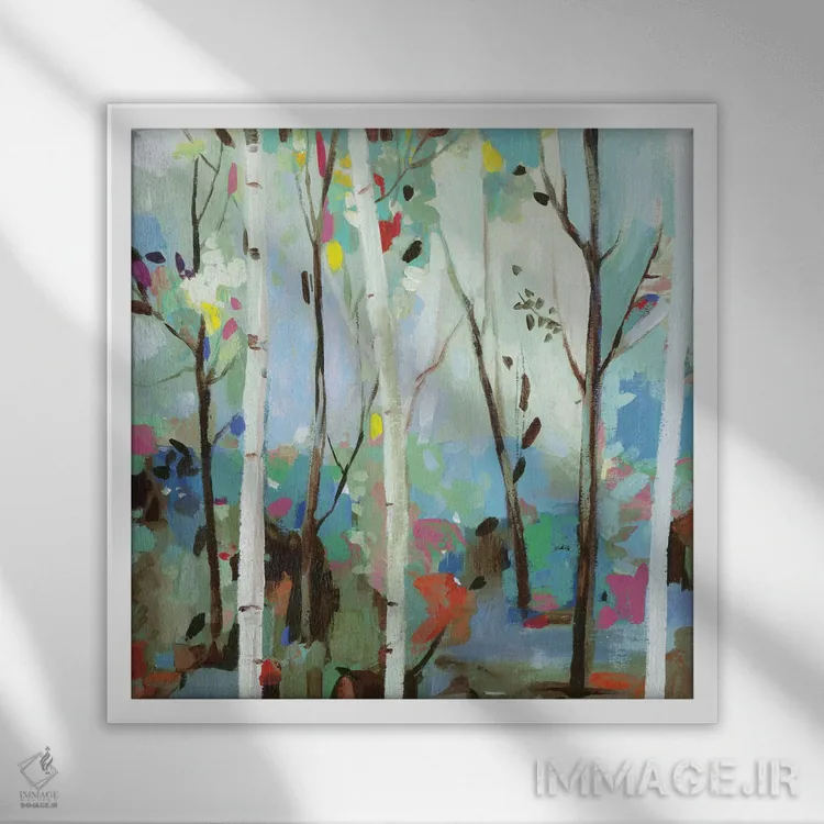 تابلو جنگل توسچوب اثر آلیسون پیرس - نمای قابدار سفید