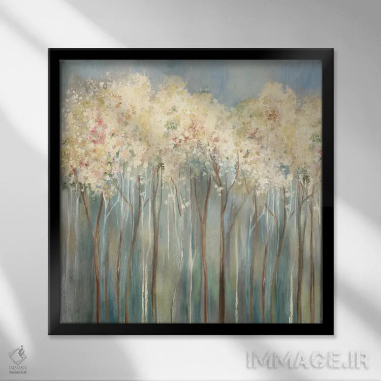 تابلو شهر نورانی اثر آلیسون پیرس - نمای قابدار مشکی