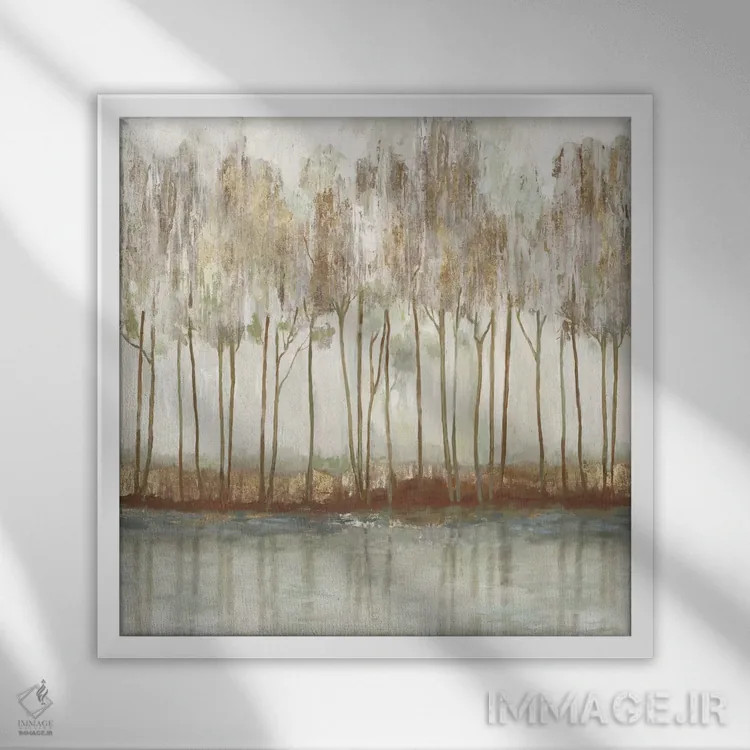 تابلو قله لین II اثر آلیسون پیرس - نمای قابدار سفید