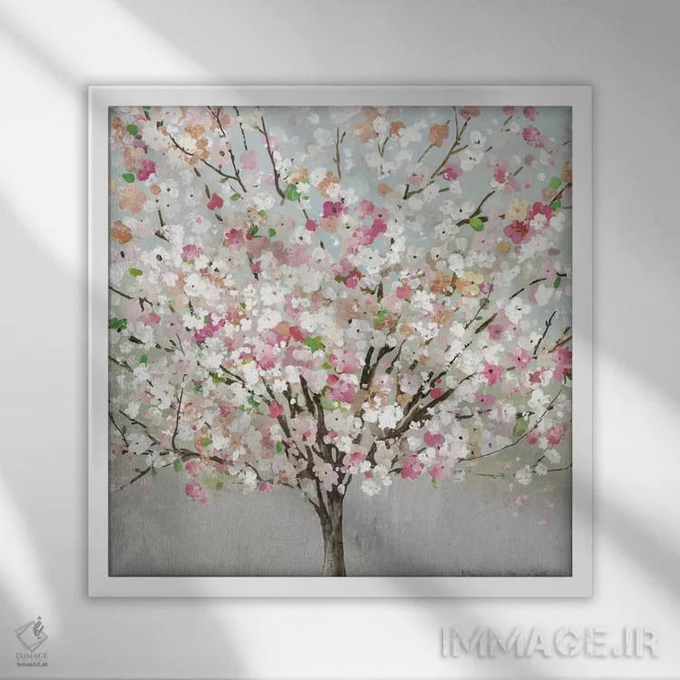 تابلو عشق بهار اثر آلیسون پیرس - نمای قابدار سفید