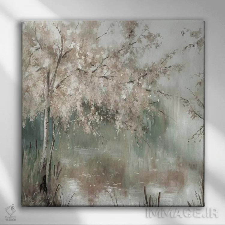 تابلو آرامش بید اثر آلیسون پیرس - نمای روبهرو روی دیوار