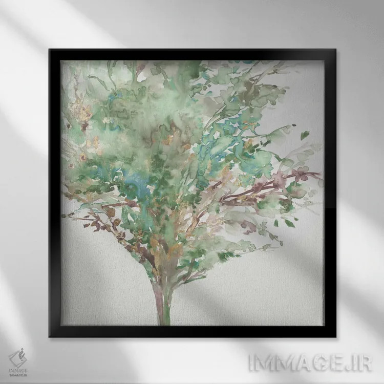 تابلو درخت کبود III اثر آلیسون پیرس - نمای قابدار مشکی