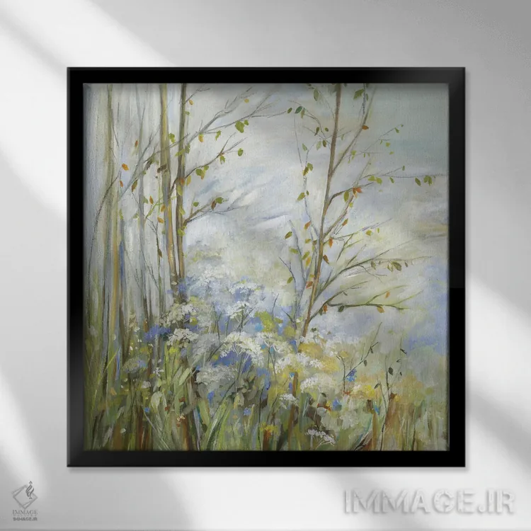 تابلو منظرهی نسیم آفتابی اثر آلیسون پیرس - نمای قابدار مشکی