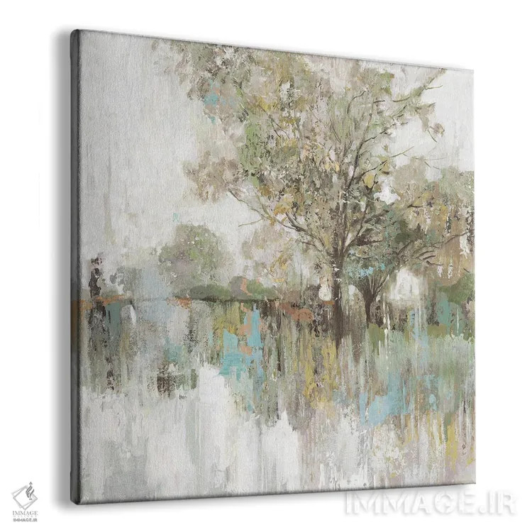 تابلو بازتاب سبز جنگل اثر آلیسون پیرس - نمای پرسپکتیو محصول