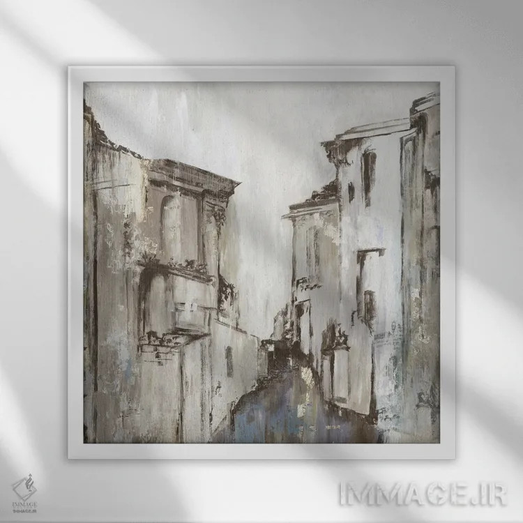 تابلو گوتیکا (اشاره به سبک) اثر آلیسون پیرس - نمای قابدار سفید