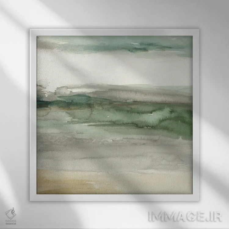 تابلو چشمانداز II اثر آلیسون پیرس - نمای قابدار سفید