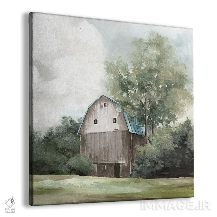 تابلو انبار خاکستری اثر آلیسون پیرس - نمای پرسپکتیو محصول