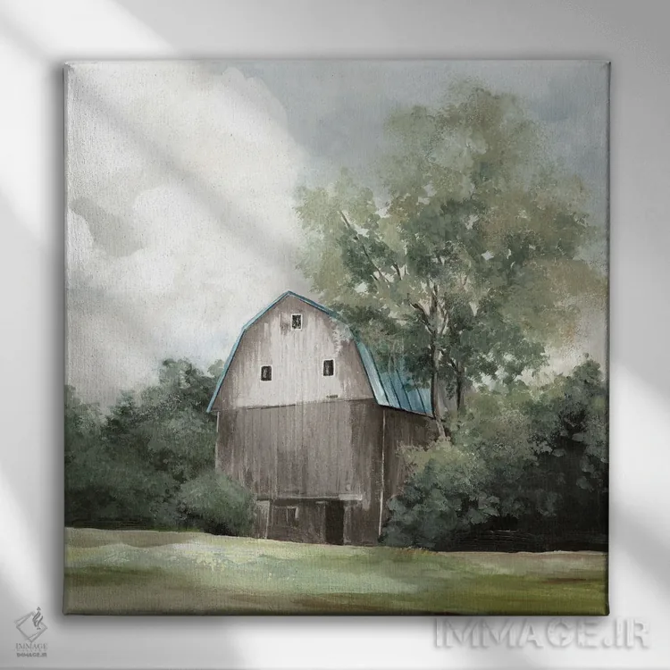 تابلو انبار خاکستری اثر آلیسون پیرس - نمای روبهرو روی دیوار