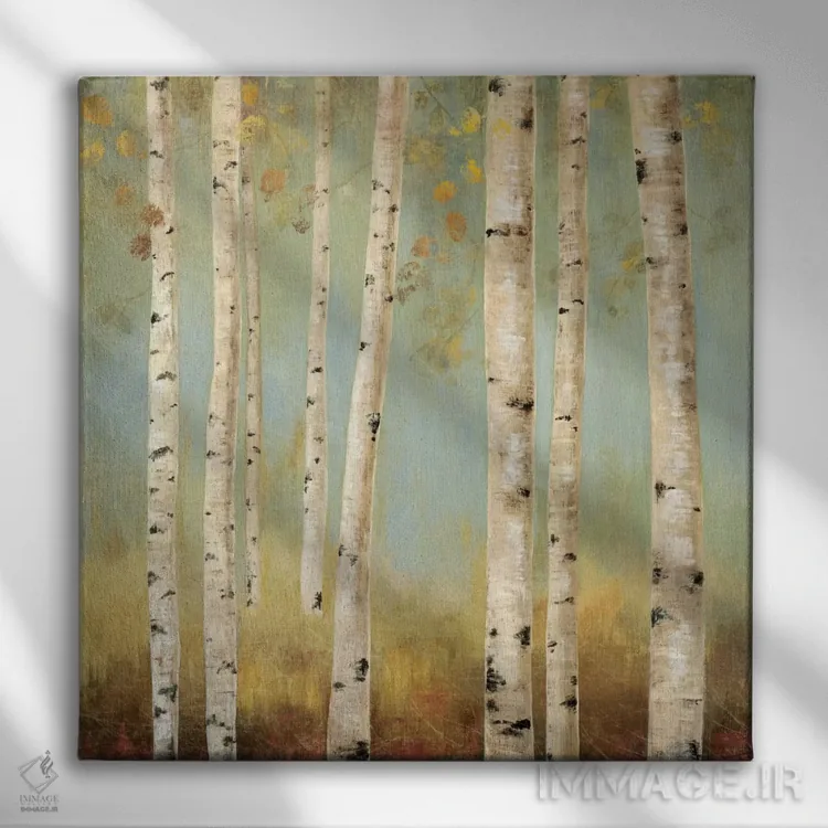 تابلو اکو II (اشاره به محیط زیست) اثر آلیسون پیرس - نمای روبهرو روی دیوار