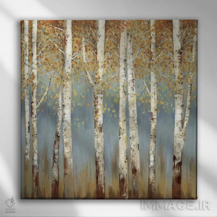 تابلو اخگرهای فروزان II اثر آلیسون پیرس - نمای روبهرو روی دیوار