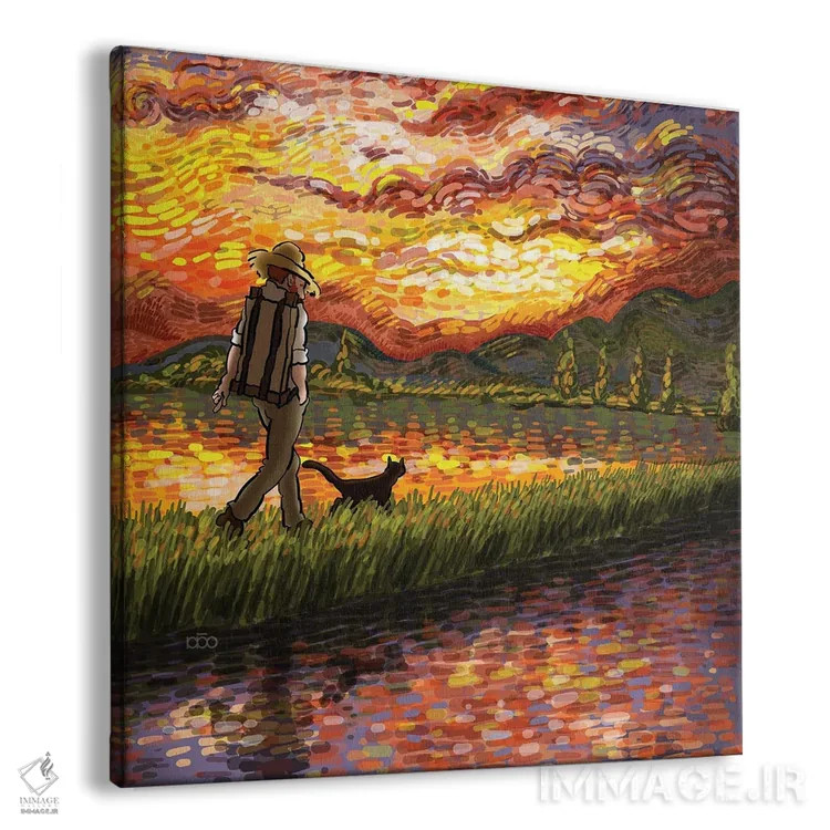 تابلو خط سبز اثر علیرضا کریمی مقدم (هنرمند ایرانی) - نمای پرسپکتیو محصول