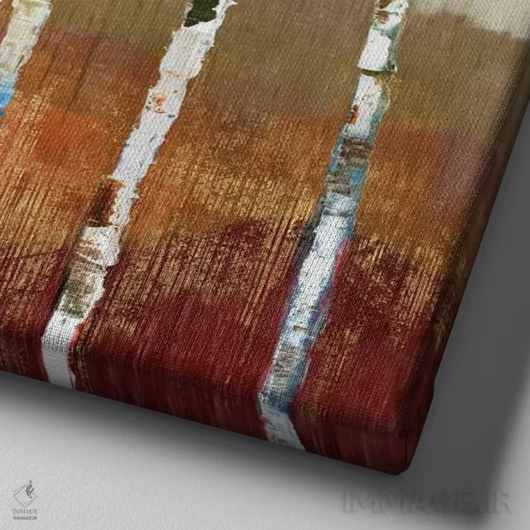 تابلو منظره طلایی اثر آلیسون پیرس - نمای نزدیک بافت بوم