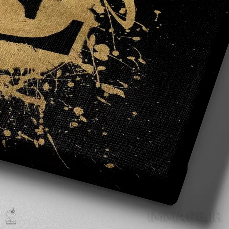 تابلو قلب طلایی IV اثر استودیو مجوز هنر - نمای نزدیک بافت بوم