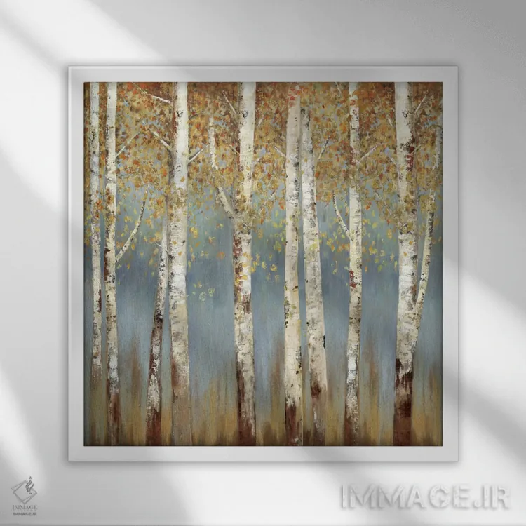 تابلو اخگرهای فروزان II اثر آلیسون پیرس - نمای قابدار سفید