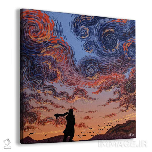 تابلو عبور زمان اثر علیرضا کریمی مقدم (هنرمند ایرانی) - نمای پرسپکتیو محصول