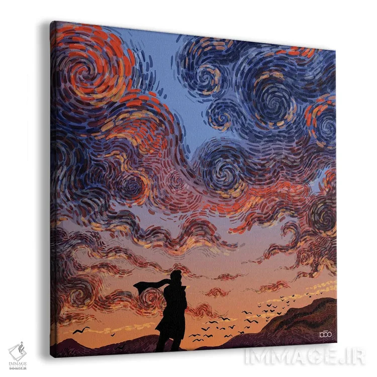 تابلو عبور زمان اثر علیرضا کریمی مقدم (هنرمند ایرانی) - نمای پرسپکتیو محصول