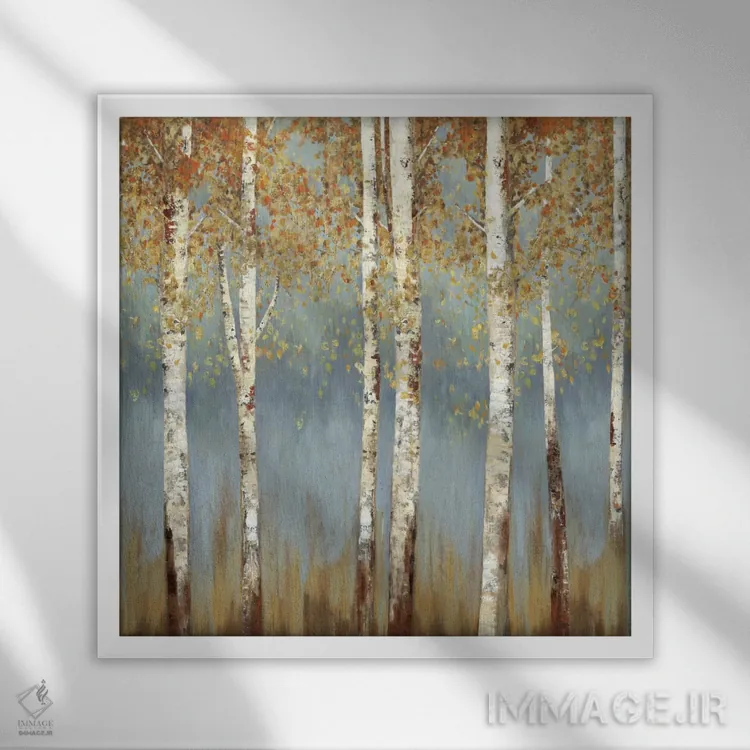 تابلو اخگرهای فروزان III اثر آلیسون پیرس - نمای قابدار سفید