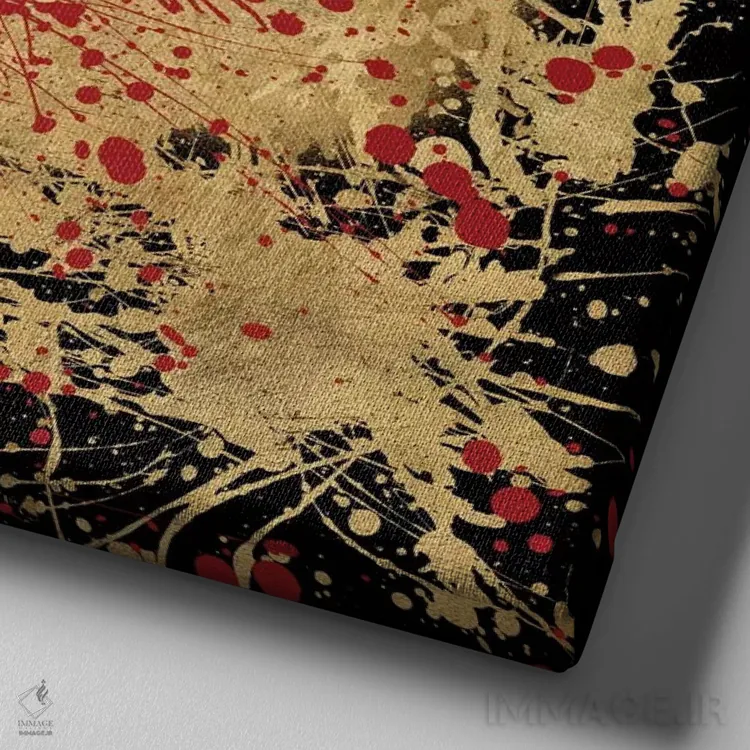 تابلو قلب طلایی I اثر استودیو مجوز هنر - نمای نزدیک بافت بوم